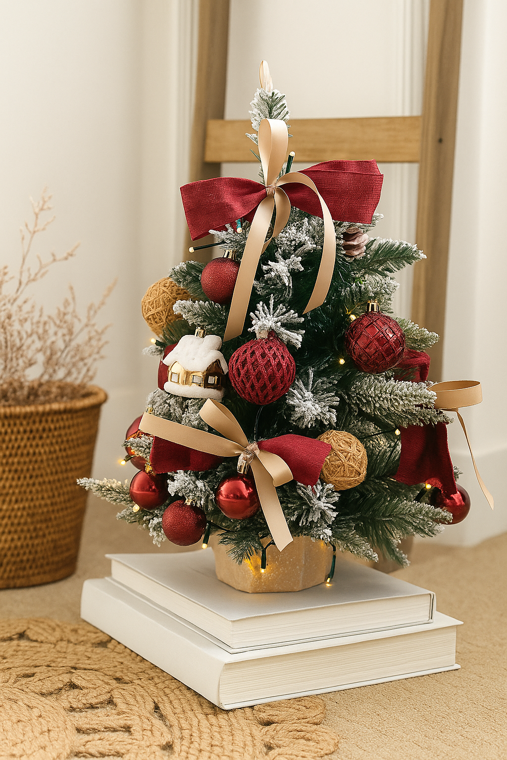 Mini Red & Gold Christmas Tree