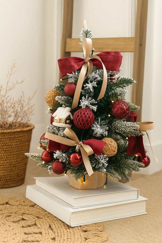 Mini Red & Gold Christmas Tree