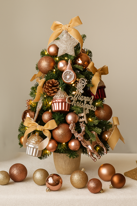 Golden Serenity Christmas Tree