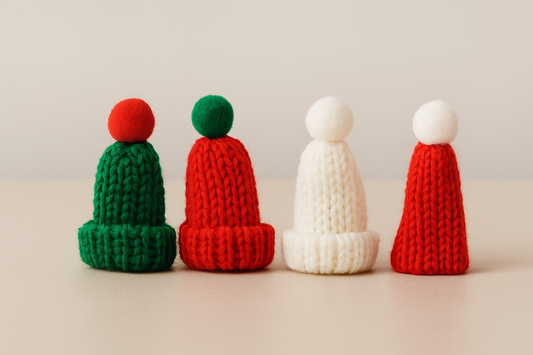 Mini Knit Christmas Hats