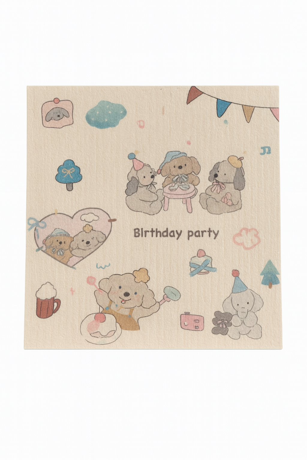 Cute Illustrated Dishcloth