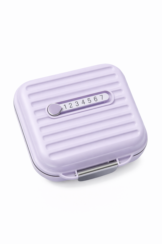 Portable Pill Storage Box with Number Dial