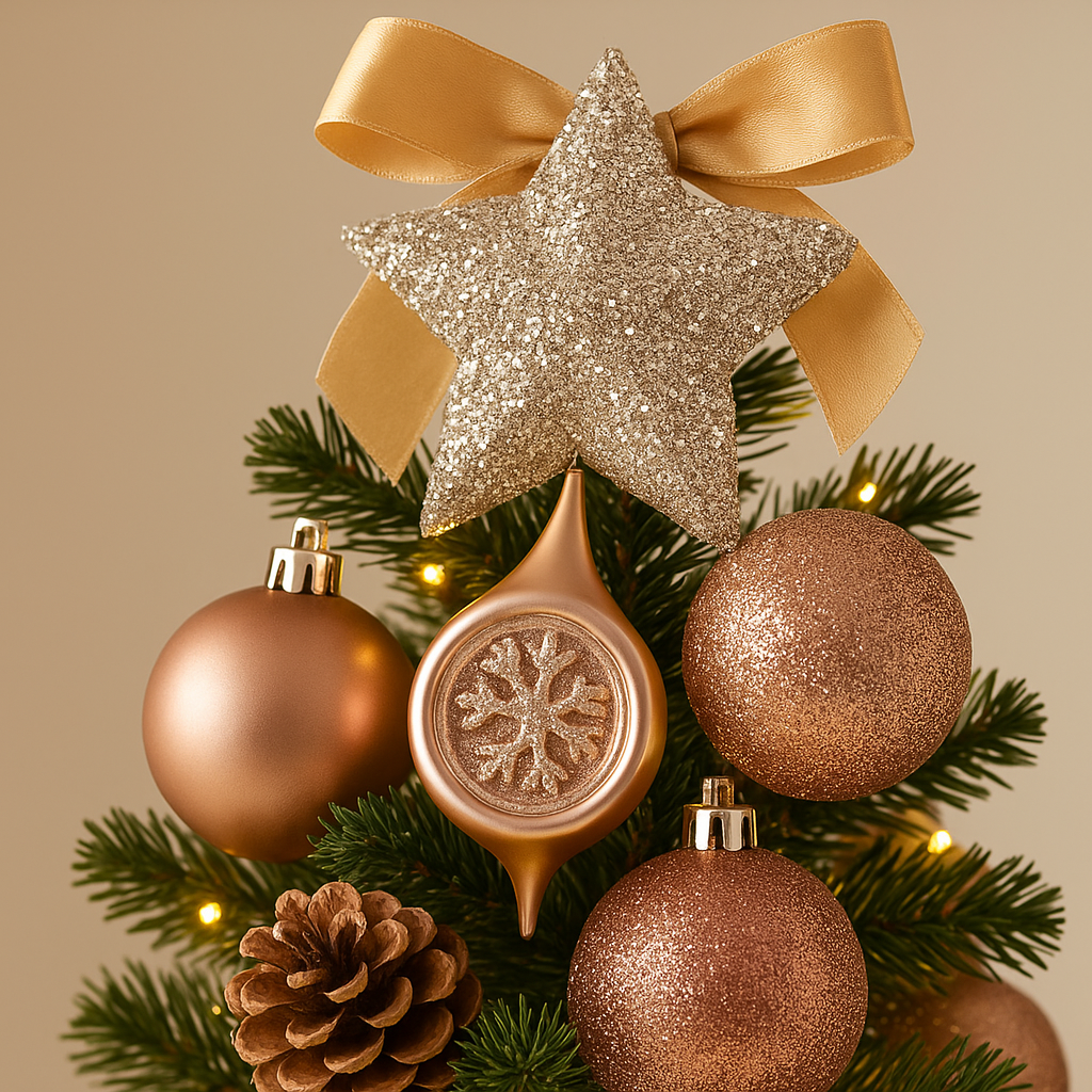 Golden Serenity Christmas Tree