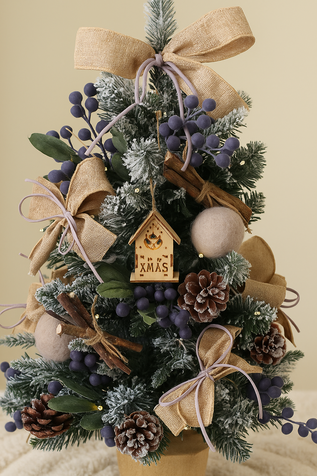 Rustic Lavender Berry Christmas Tree