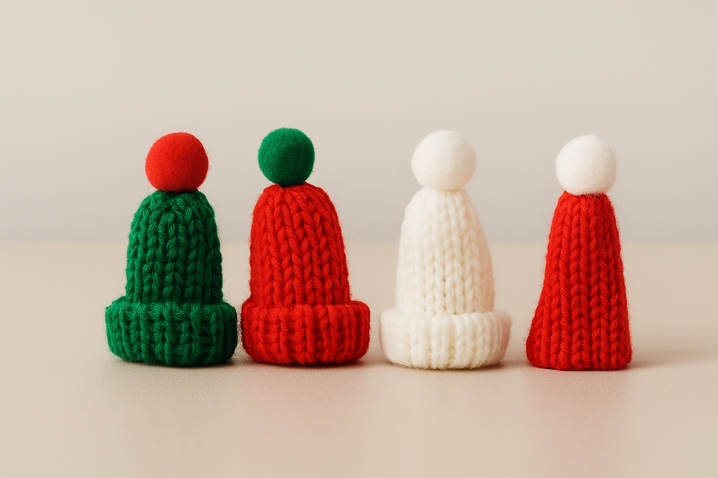 Mini Knit Christmas Hats