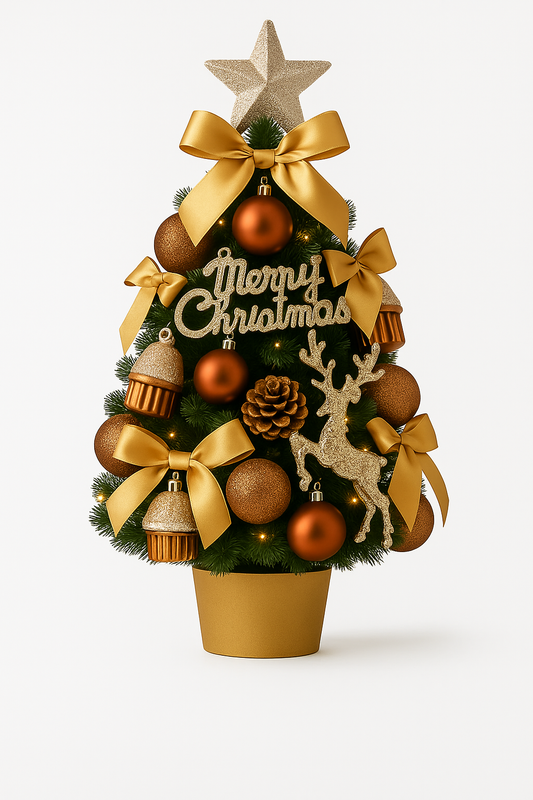 Golden Serenity Christmas Tree
