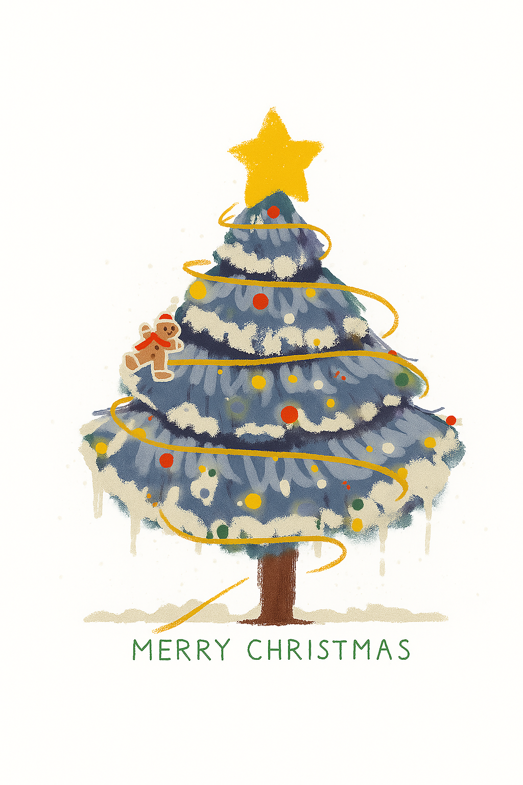 Hand-Painted Christmas Window Stickers