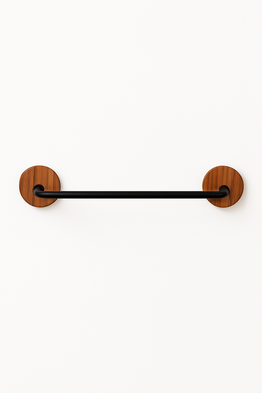 Minimalist Wood & Metal Hanging Bar