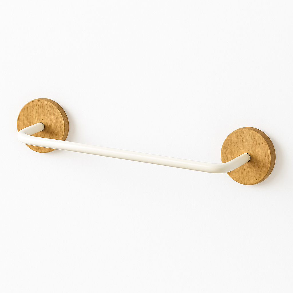Minimalist Wood & Metal Hanging Bar
