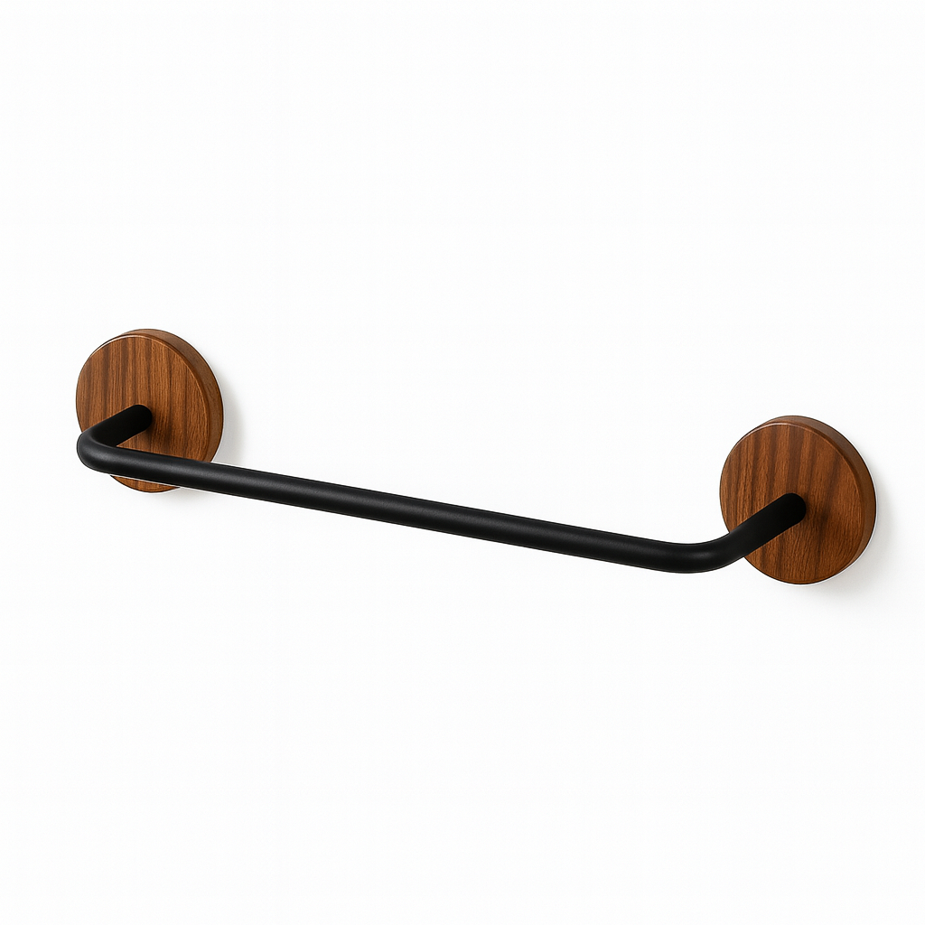 Minimalist Wood & Metal Hanging Bar