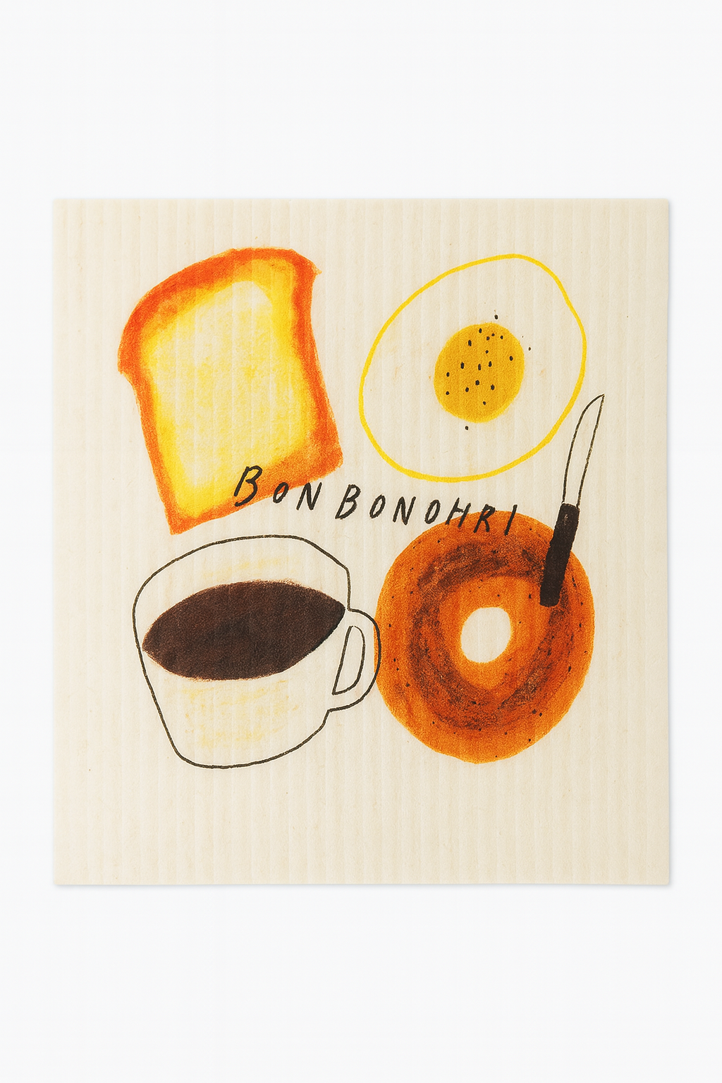 Cute Illustrated Dishcloth