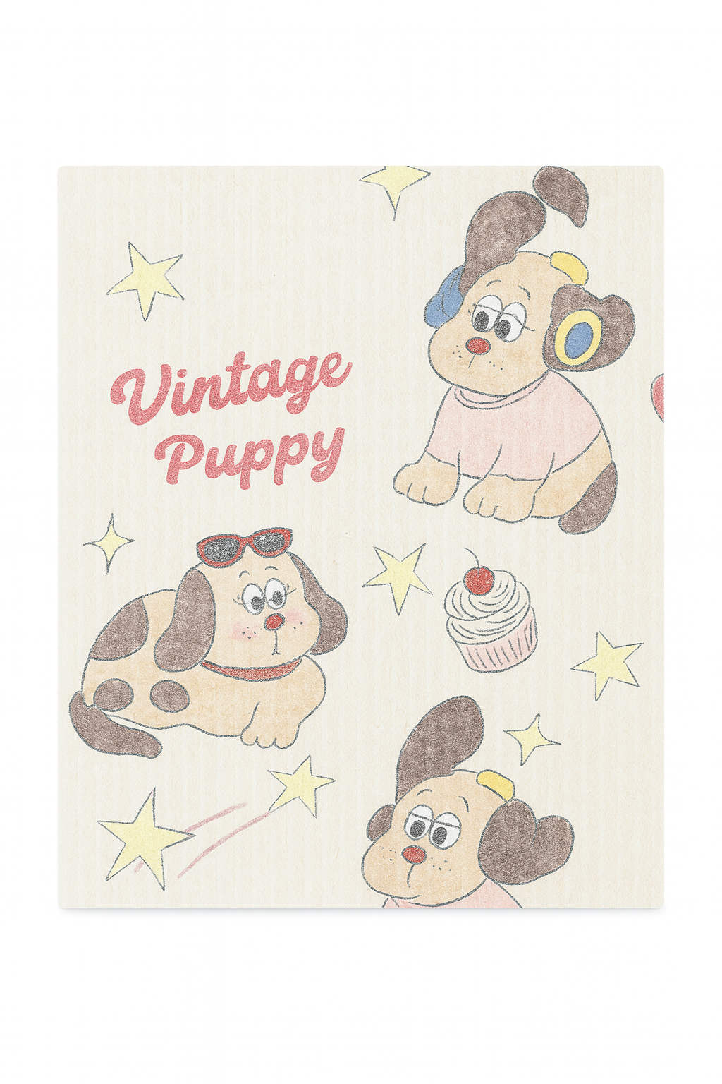 Cute Illustrated Dishcloth
