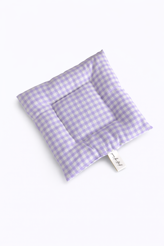 Soft Checkered Fabric Heat Pad Cushion