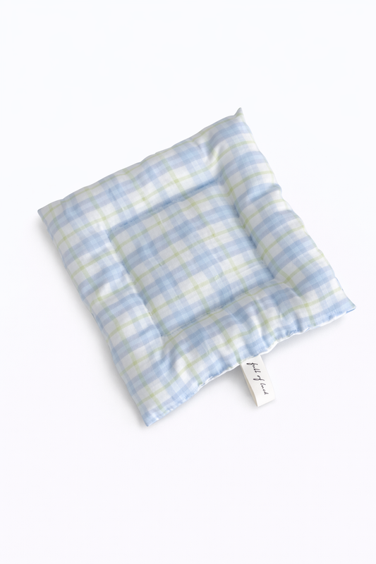 Soft Checkered Fabric Heat Pad Cushion